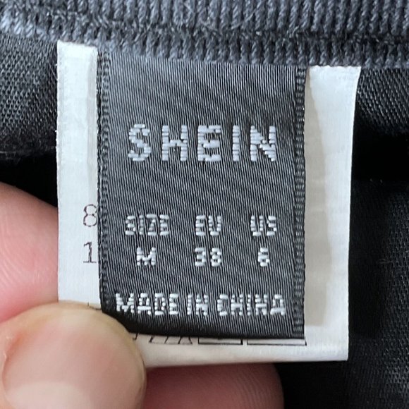 Shein Jeans Womens M Black Jeans Stainless Gromets Wide Leg Zip Button Pockets - Picture 7 of 10